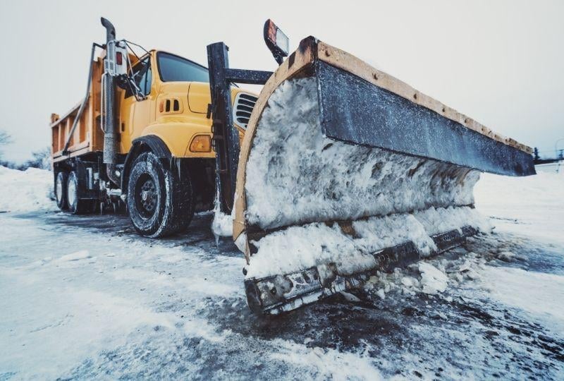 a professional snow removal company's plow